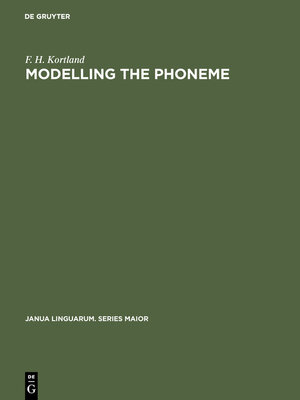 cover image of Modelling the Phoneme